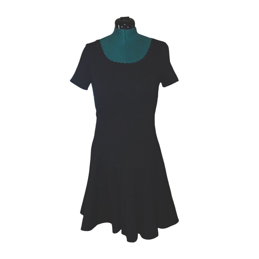 Rebecca Taylor women sz 8 Novelty Texture Fit & Flare Black Dress